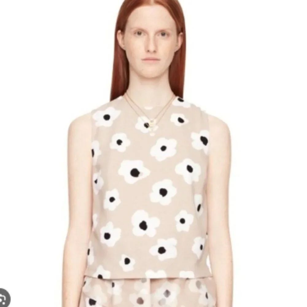 Like New! Kate Spade Faye Floral Layer Top Sleeveless Blouse in Size M